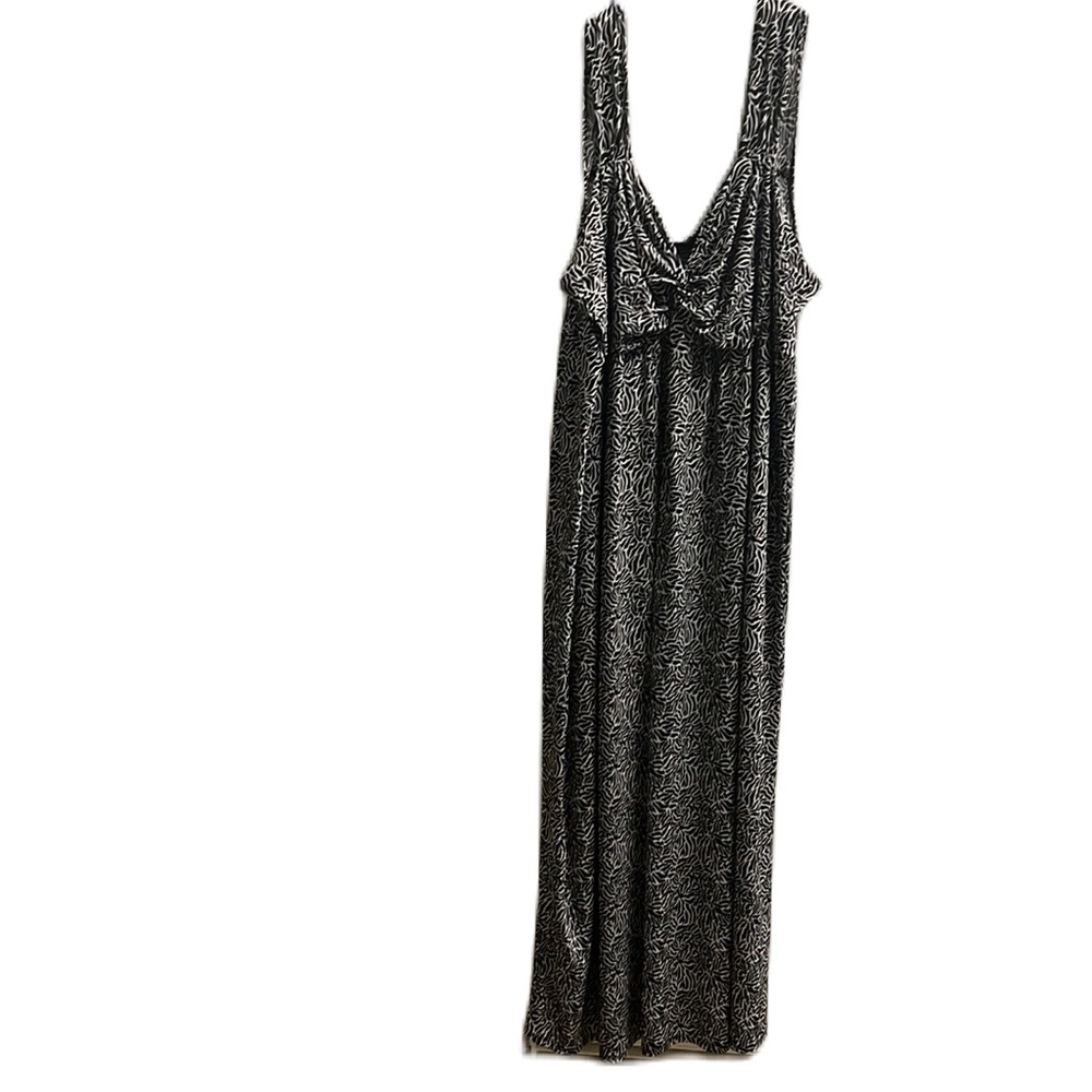 Ellen Parker, Sleeveless, Maxi Style Dress, Black/White, Size 3X